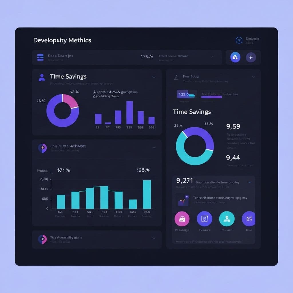 Developer productivity metrics dashboard showing code intelligence analytics and engineering insights